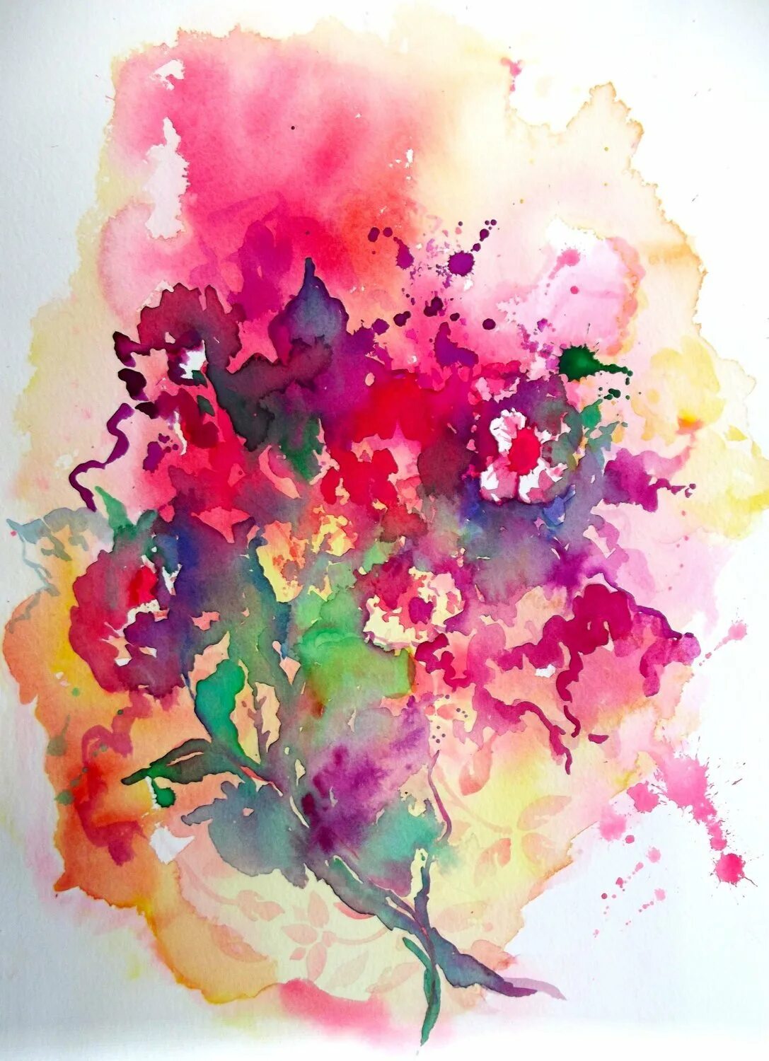 рисунки акварелью. техники рисования акварелью. этюд художника андрияки одуванчики. акварель 1 цвет. абстрактная живопись акварелью.