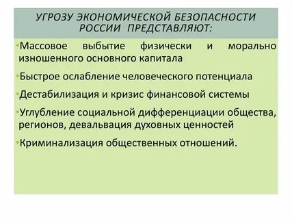 Угрозы деятельности