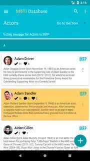 Personality database