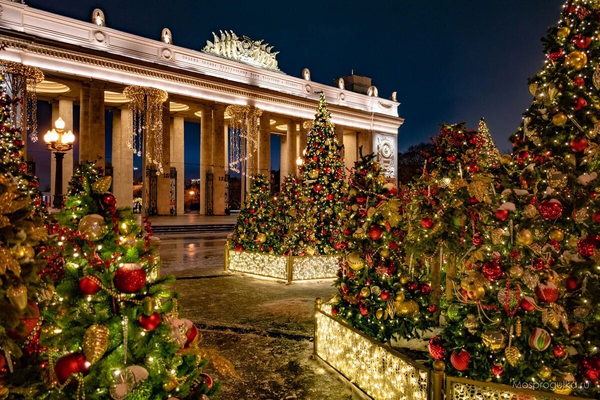 парк горького москва новый год 2022. парк горького новый год 2022 фото. украшения на новый год.