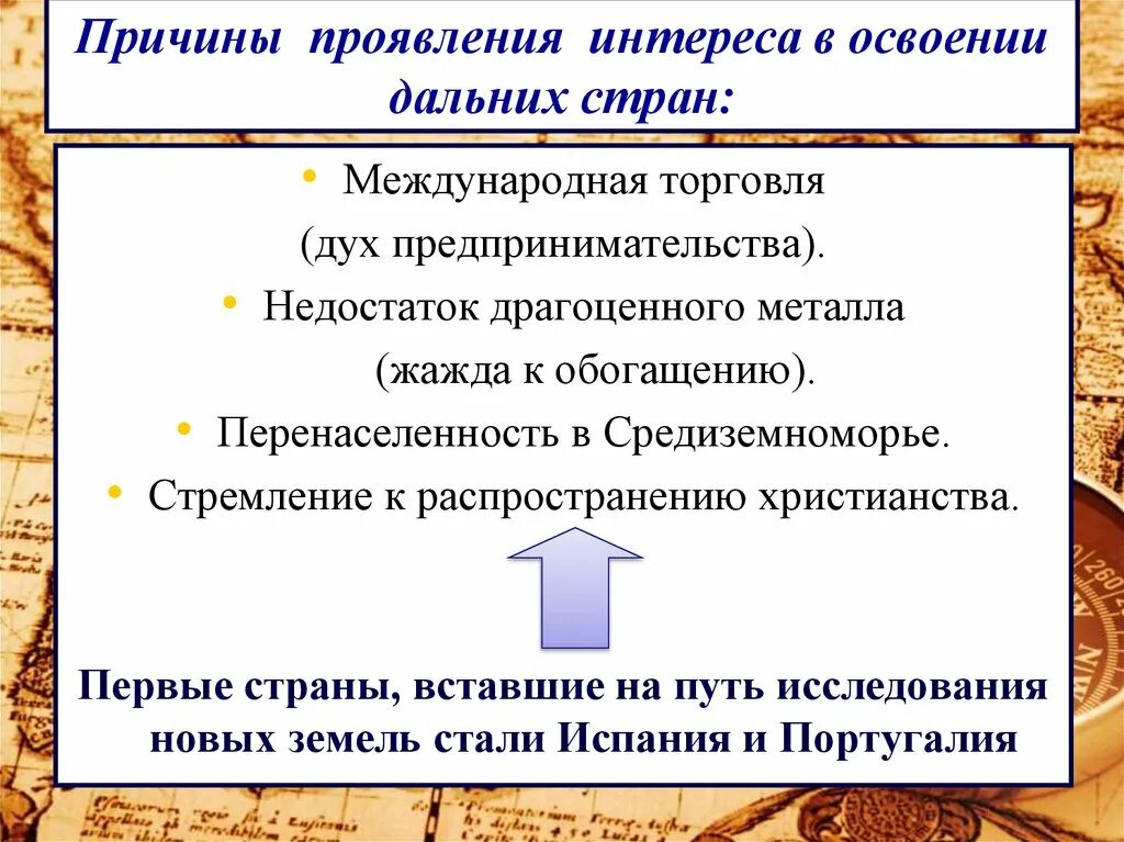 Проявить повод. Первые страны вставшие на путь исследования новых земель. Причины причины освоения дальних стран в новом времени. Проявление интереса. Перечислите причины интереса европейцев в дальним странам.