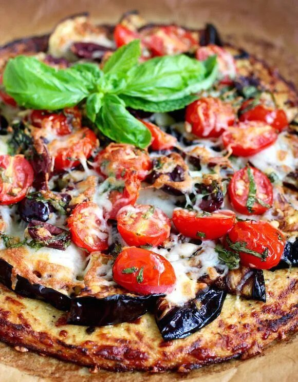 Eggplant pizza
