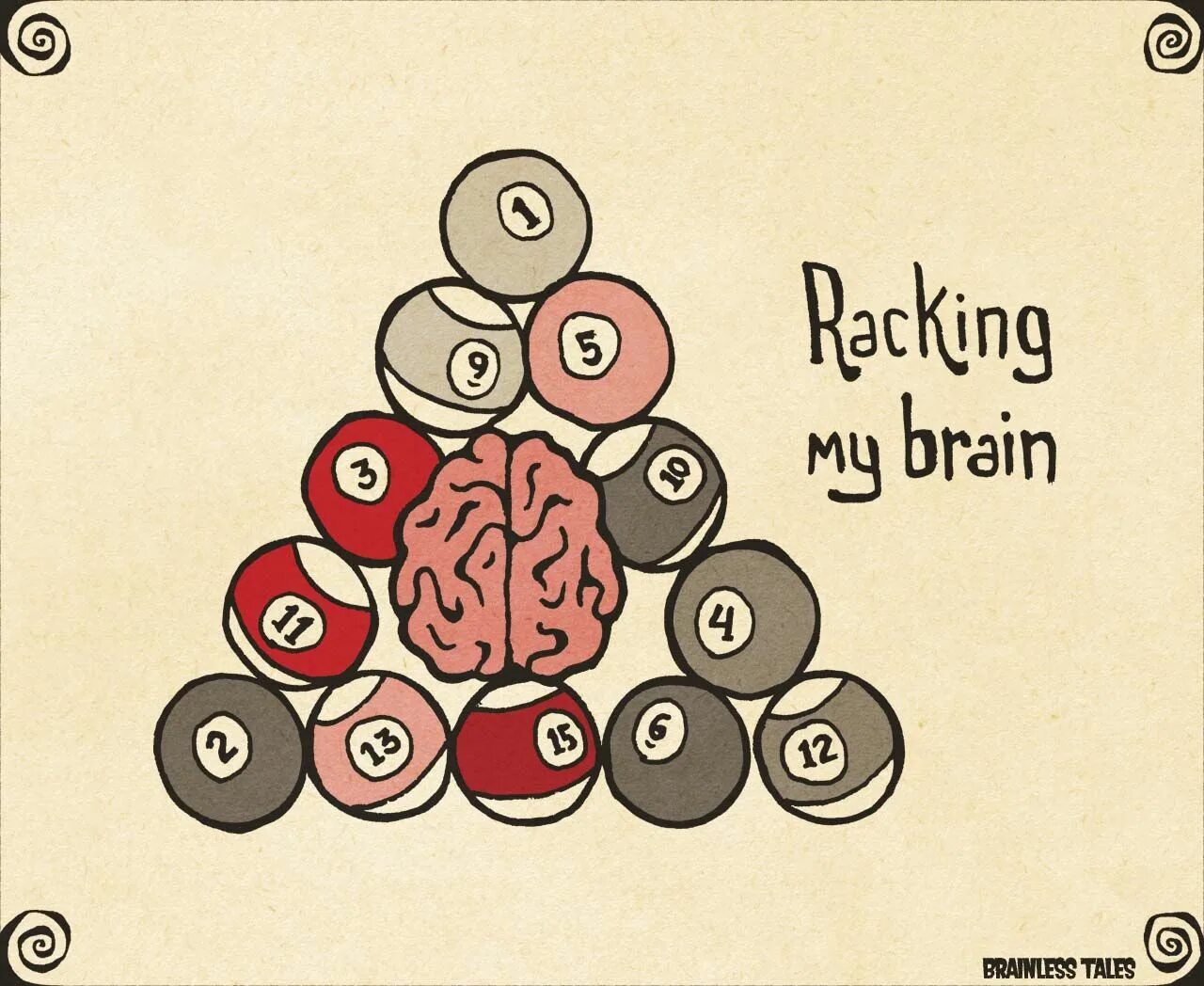 Me and my brain. Rack your Brains. Racking my Brains. My Brain. Rack your Brain/Brains.