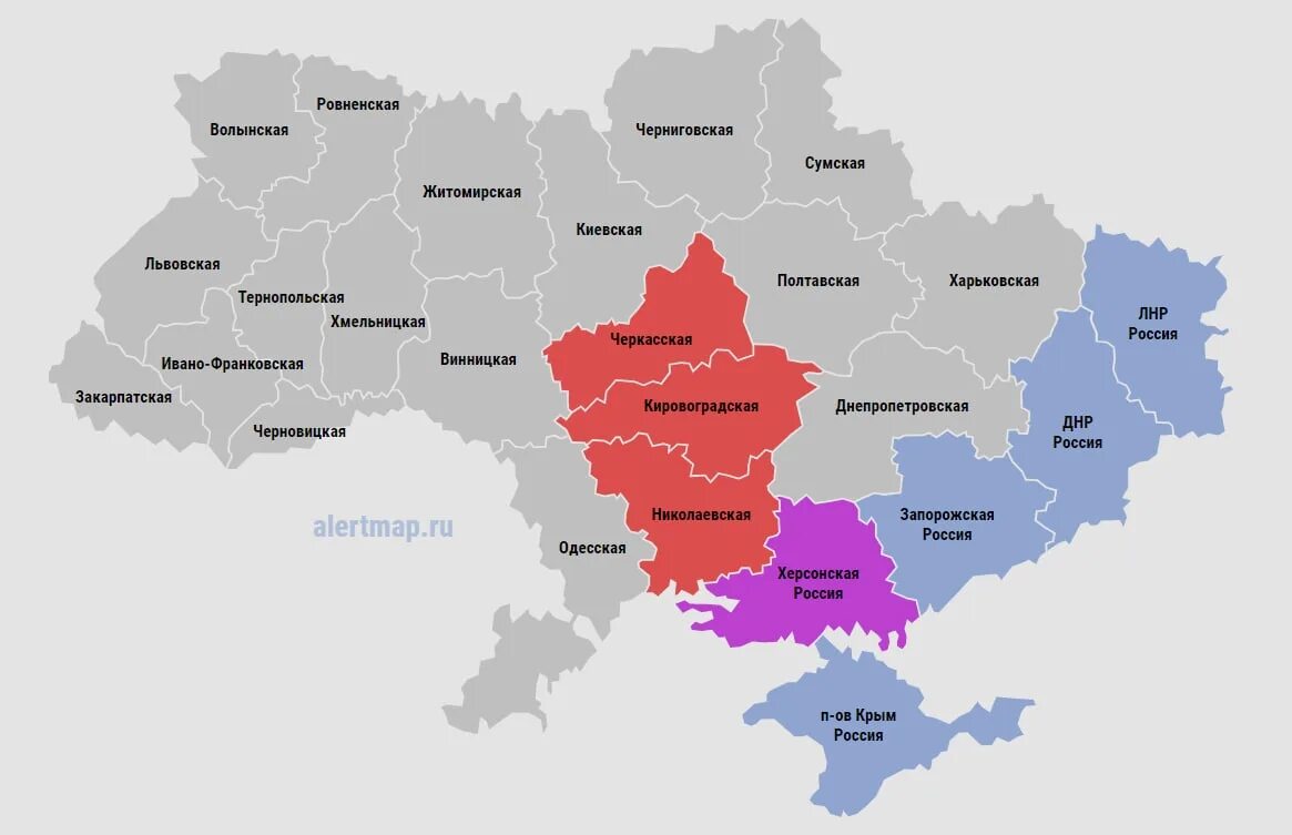 Черкасская область Украина на карте.