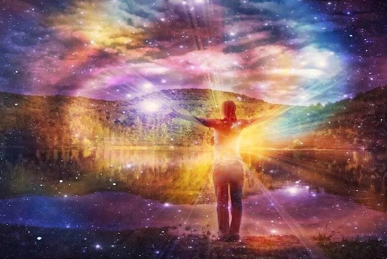 Духовное решение. Энергия человека. Человек и Вселенная. Человек в потоке энергии. Божественный свет в человеке.