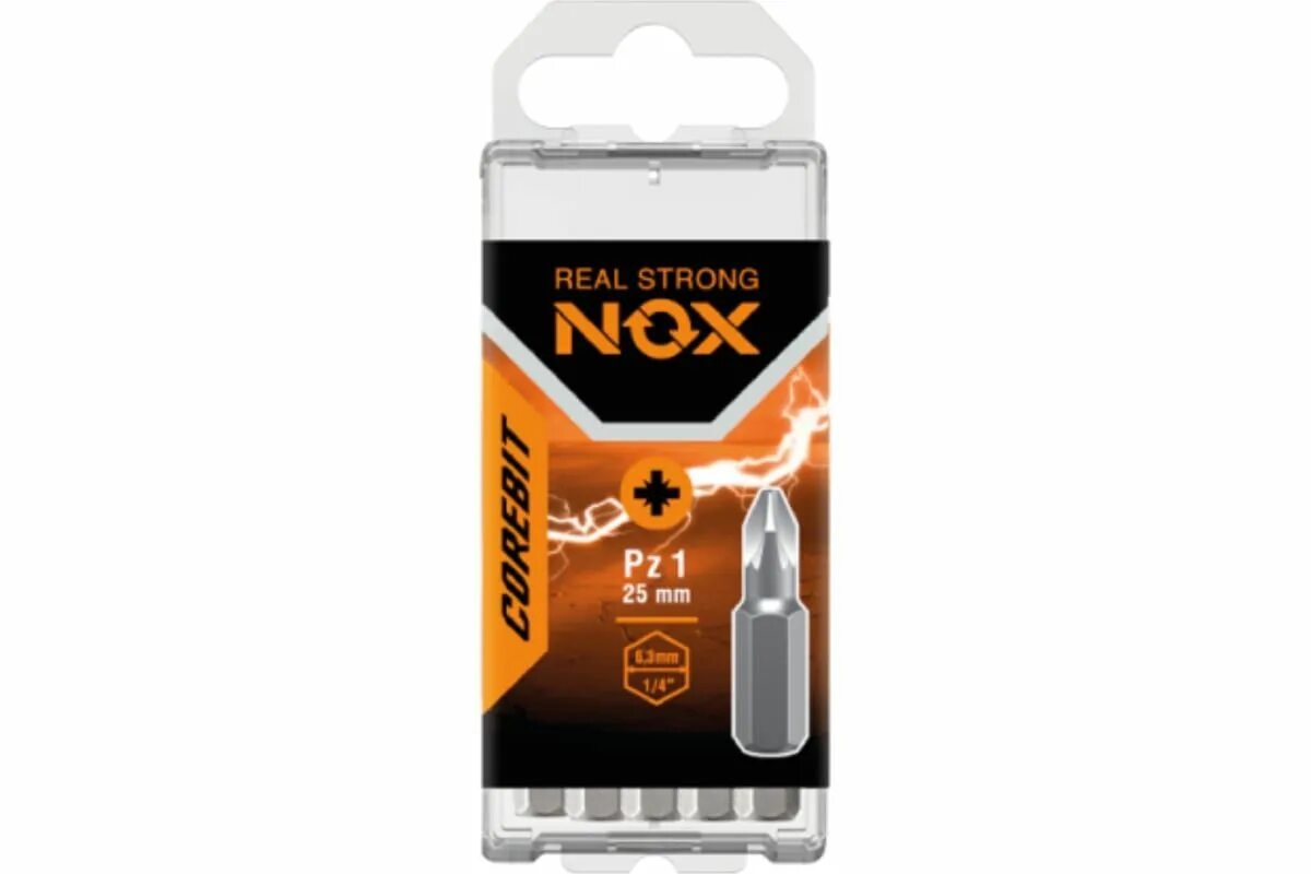 Биты nox. Насадка e 6,3 ph2-110 в пвх "nox corebit" ( 4 шт/уп). Биты nox. Насадкой e6,3 ph2-50, 2 шт карта magneo. (п).