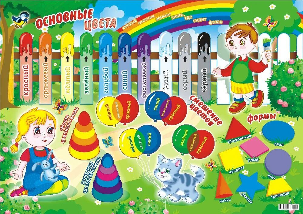 Плакат наглядное пособие. Плакаты для детей. азбука цвета для детского сада. наглядные пособия для детского сада. развивающие плакаты для детей.