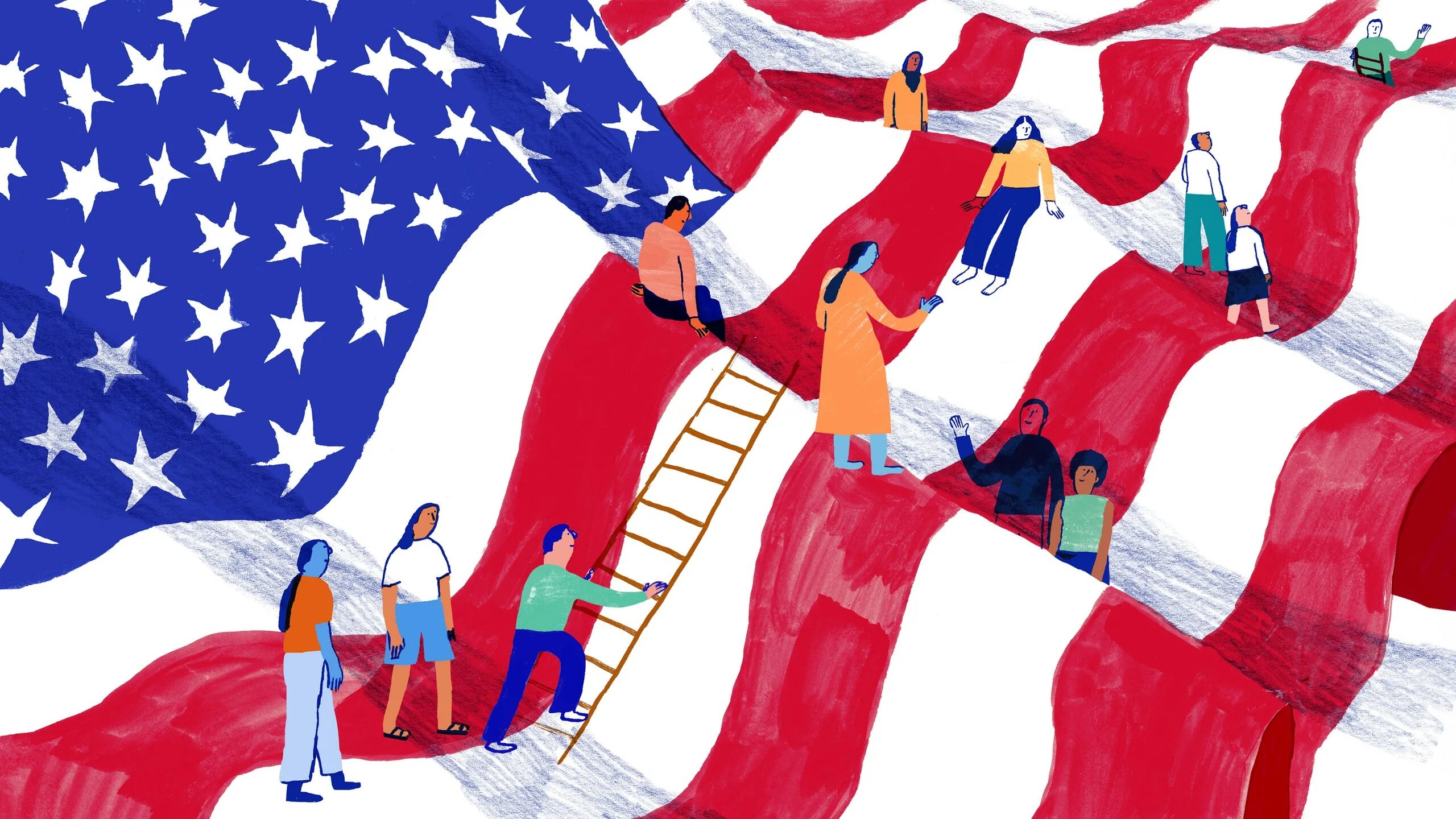 Графика Charlotte Ager. Third American Party. Political Parties Illustrator. Political events