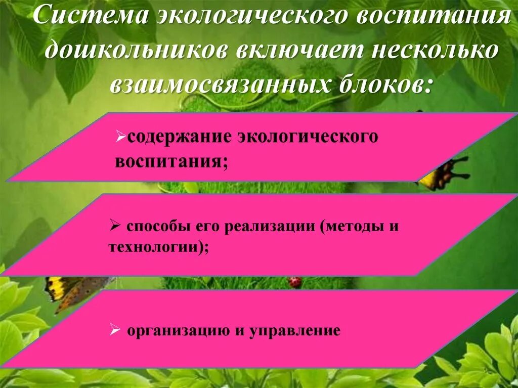 Средства экологического образования. Система экологического воспитания. Система экологического воспитания дошкольников. Структура экологического воспитания. Методы экологического воспитания.