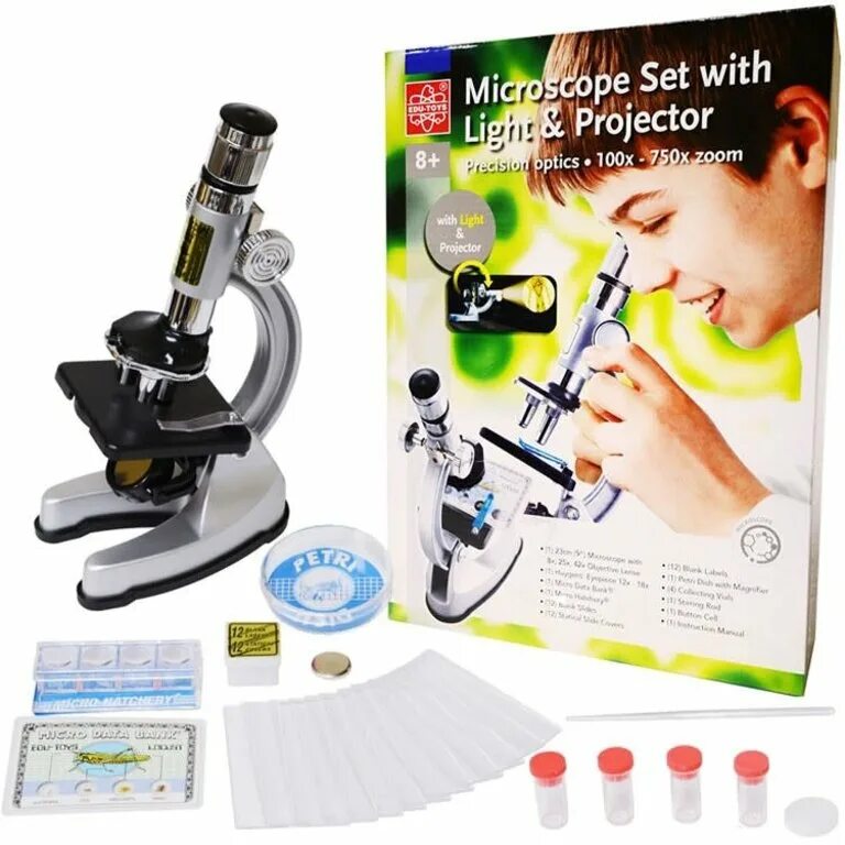 Microscope set. Microscope set with light and projector 100 750. микроскоп edu toys gk030. microscope set with light and projector. микроскоп microscope set.