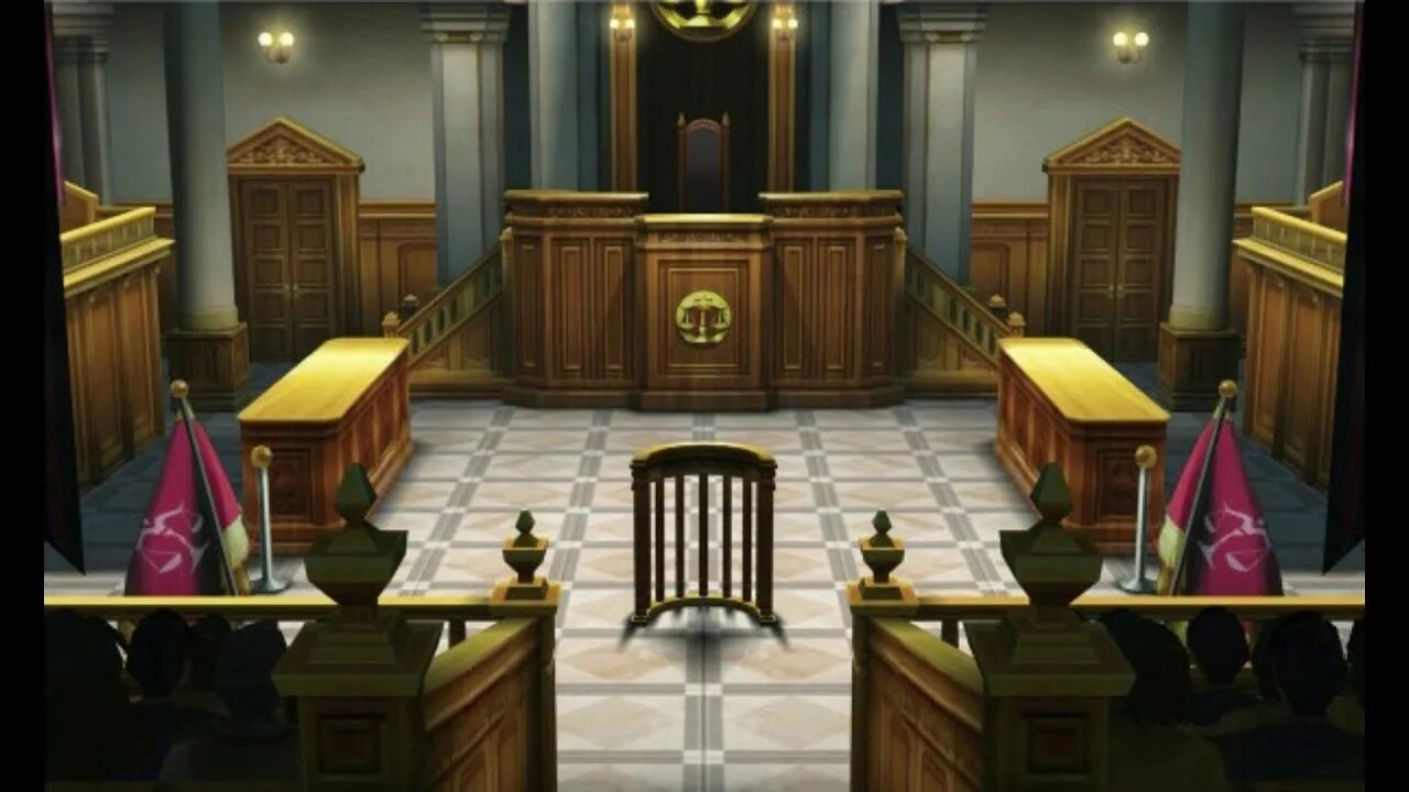 Включи 2 судебные. Судебный зал Ace attorney. Ace attorney courtroom. Ace attorney зал суда пустой. Зал суда Эйс атторни.