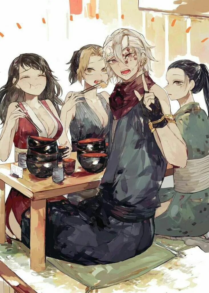 Макио узуй клинок рассекающий демонов. Хинацуру узуй. Макио узуй. Demon slayer tengen и его жены. Хинацуру узуй.