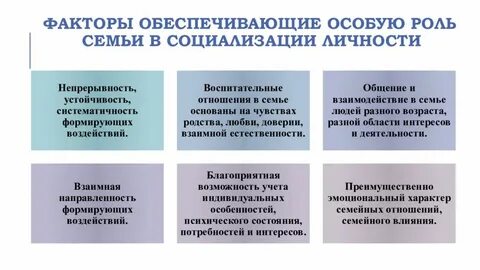 Семья и процесс социализации