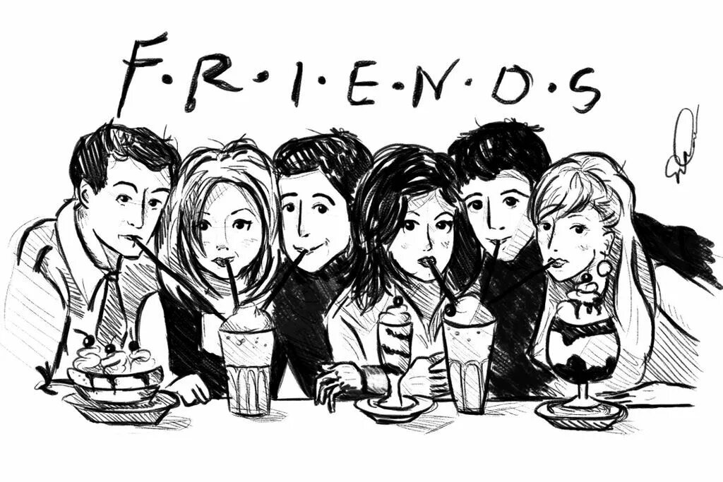 No my friend. Друзья рисунок. Зарисовка друзей. Друзья для срисовки.