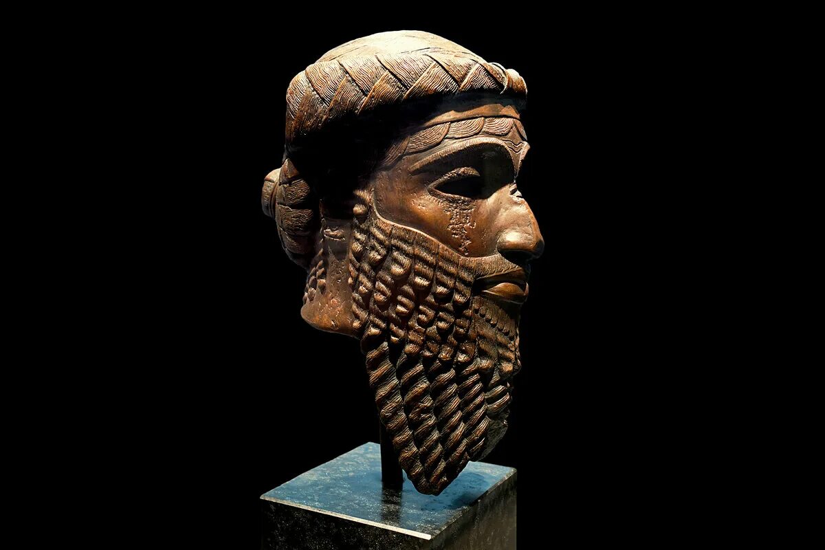 Саргон 1. Саргон аккадский. царь саргон древний. ахемениды маска. head bronze.