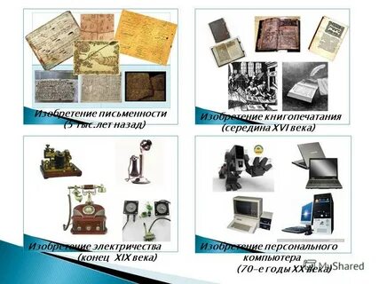 Расположите данные объекты в порядке их изобретения