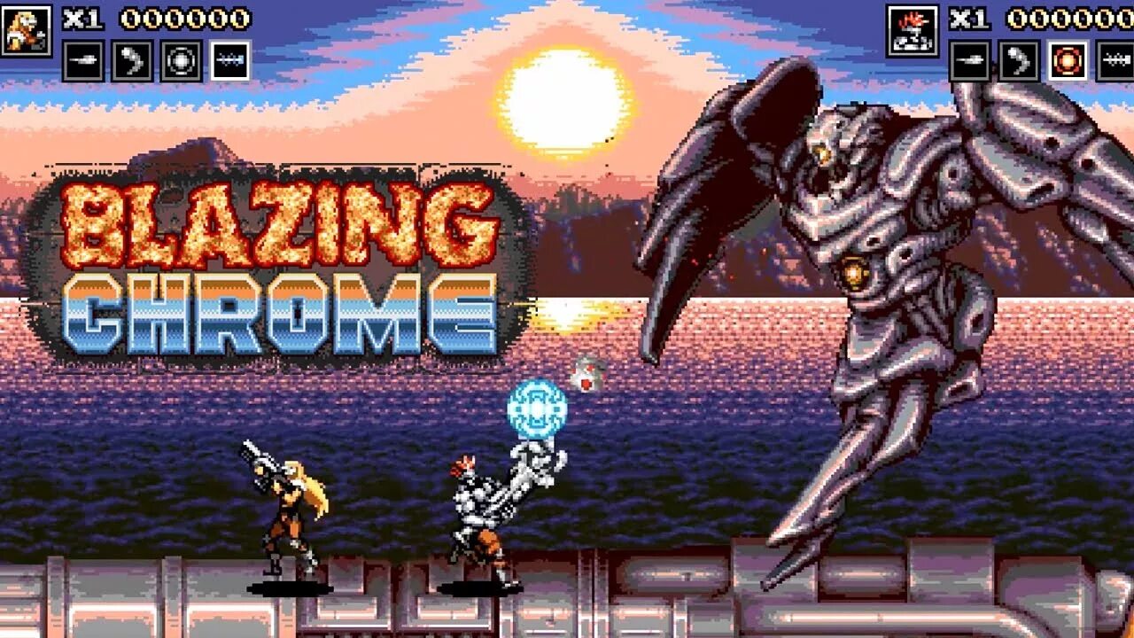 Blazing Chrome игра. Blazing Chrome Gameplay. Blazing Chrome на Sega. Контра на сеге.