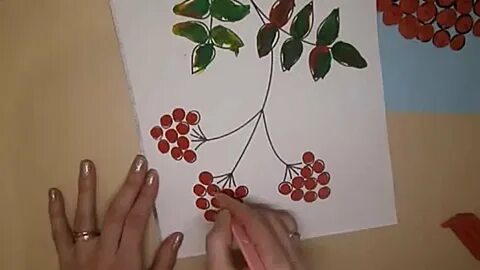 Шаблон рябины для лепки пластилином