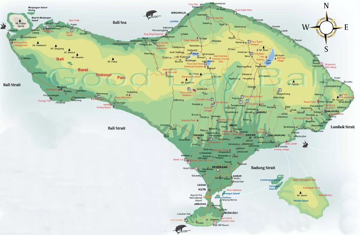 Остров Бали на карте. Карта острова Бали на русском языке. Туристическая карта Бали. Бали остров где находится какая