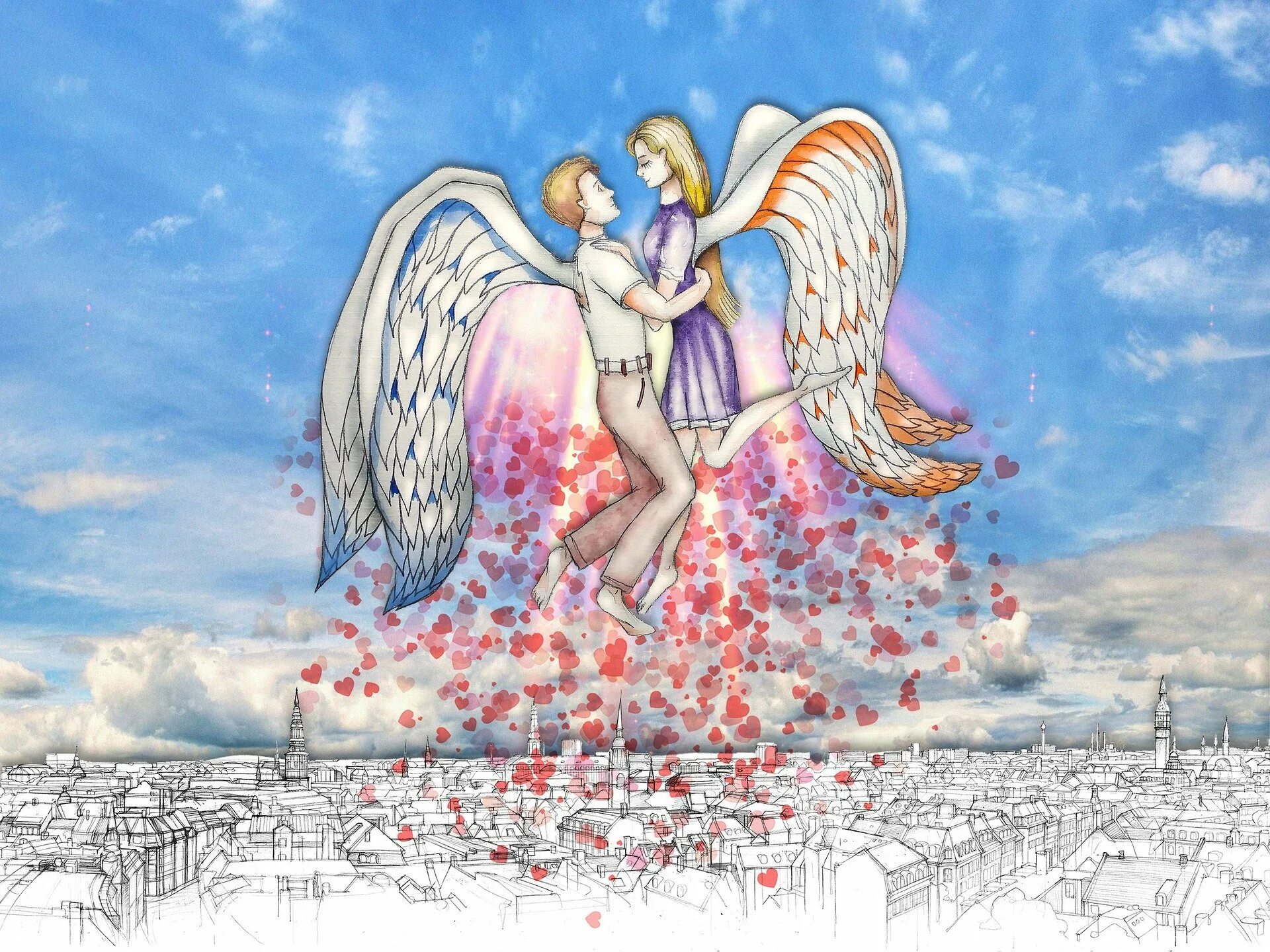 На крыльях любви 2. Ангел любви. Влюбленные с крыльями. Влюбленные ангелы. Влюбленный ангел.