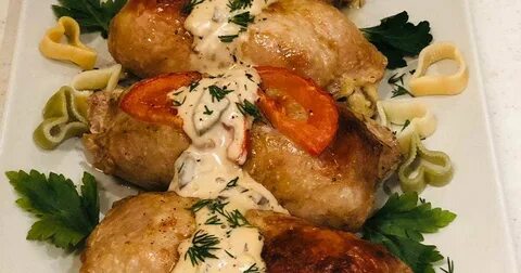 Фаршированные куриные ножки с грибами в духовке