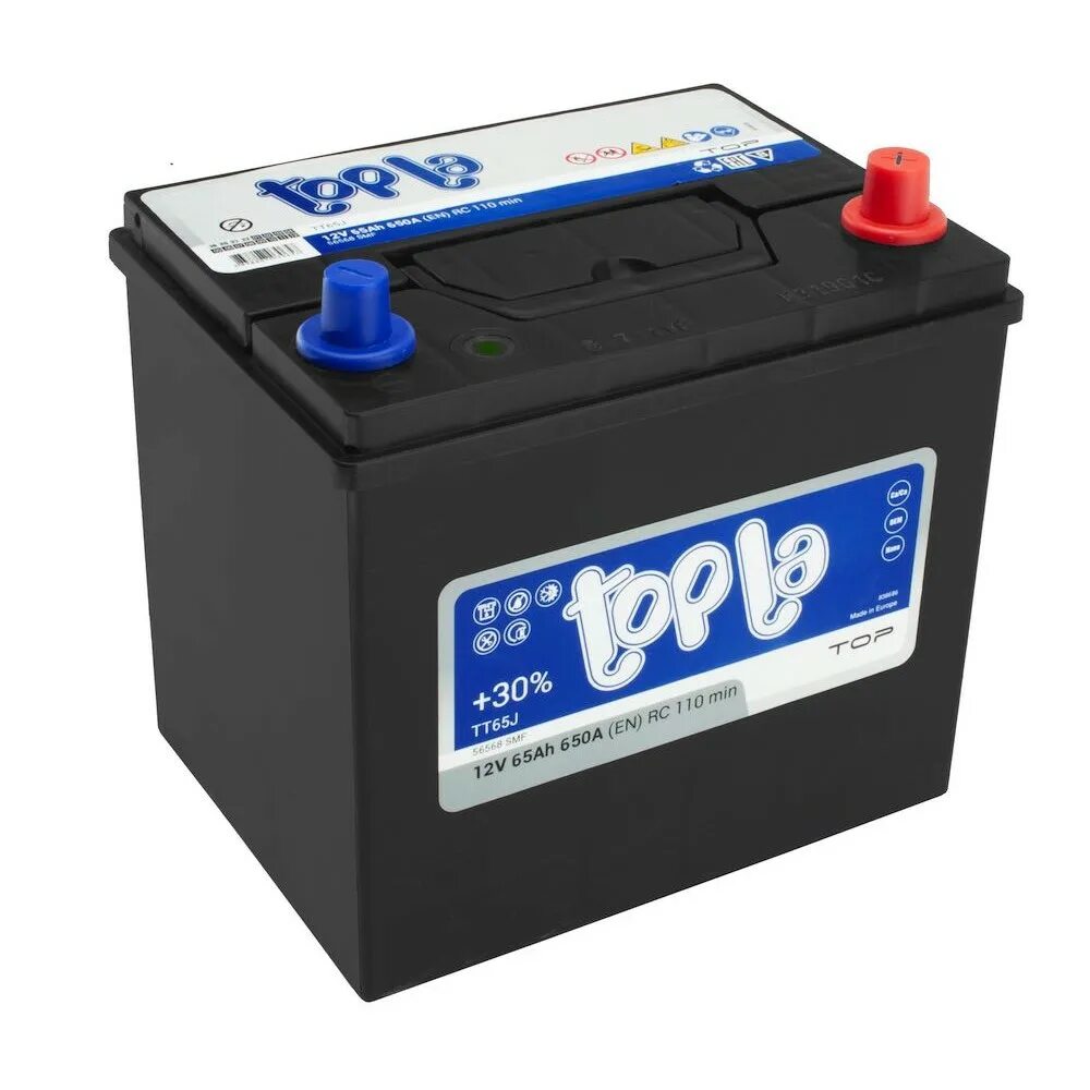 Battery 65. Аккумулятор автомобильный топла 65. Topla Top Asia 65ah 650a кальциевый. Аккумулятор 65ah. АКБ 6ст-45 "topla Asia" (уз.кл.) В01 (jis b19r).