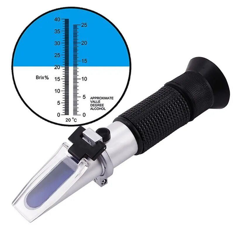 Рефрактометр RHW-25 Brix ATC. Рефрактометр 40% Brix. Рефрактометр ATC 40 25. Рефрактометр шкала Brix 40 -alcohol 25.