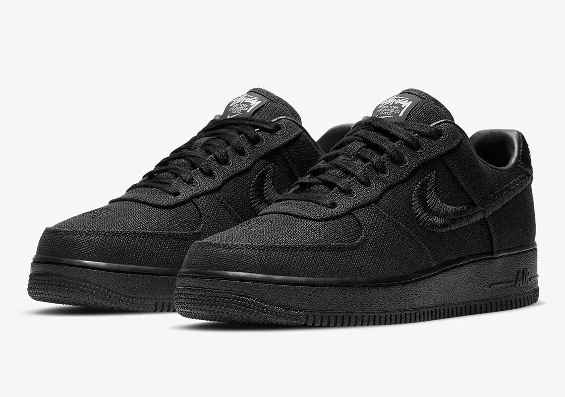 Черные найки цена. Nike Air Force 1 Low черные. Nike Air Force 1 Black. Nike Air Force 1 Low Stussy Black. Nike Air Force 1 Stussy Black.