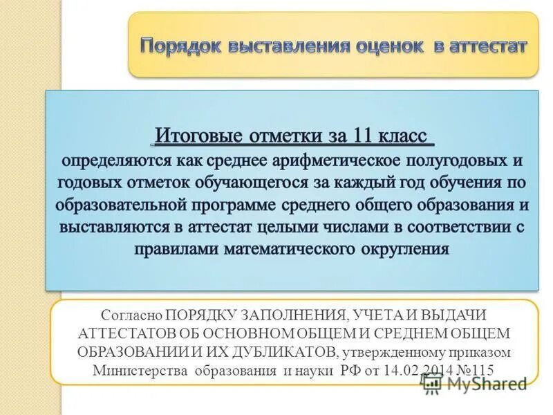 Как выставляется годовая оценка