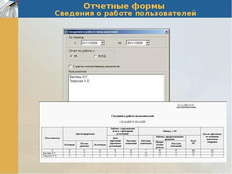 Информация о пользователе 7. Отчетные формы. Сведения по форме 236. РКПД это документооборот.