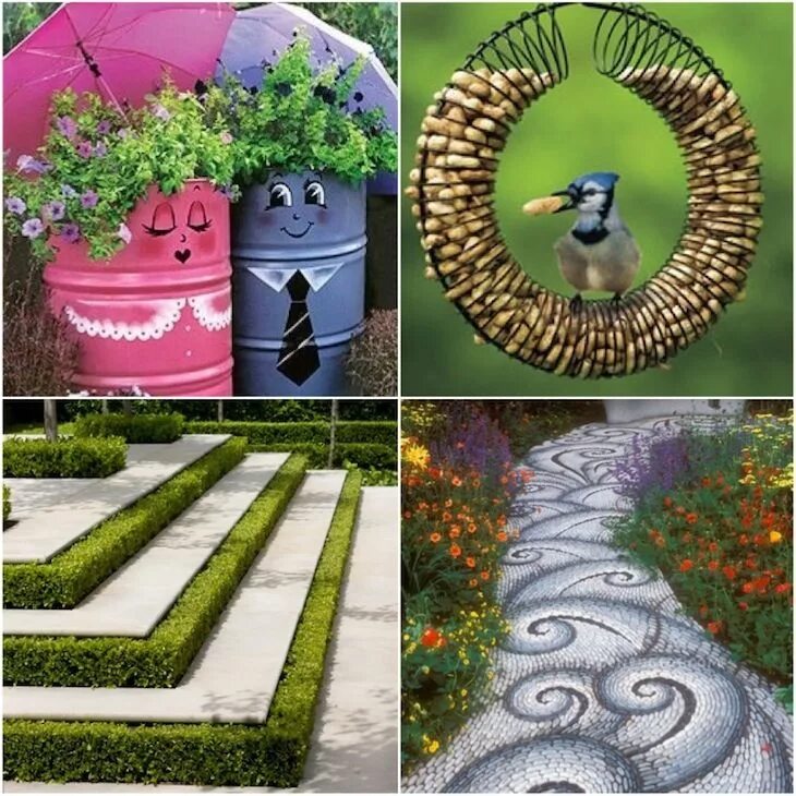 Интересные вещи для сада. Интересные вещи для сада. Необычные клумбы. Оригинальные идеи для сада фото идей. Необычные клумбы на даче.