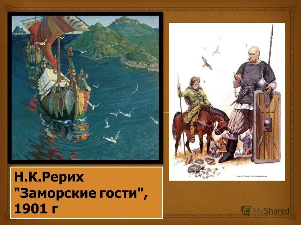 Сочинение н к рерих заморские. Рерих "заморские гости" 1901. Рерих заморские гости картина. Картина НК Рериха заморские гости.