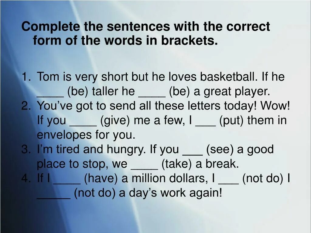 Complete the sentences with the correct option. Complete the sentences with the correct form. Complete the sentences with the correct form of the Words in Brackets. Complete the sentences with the. Complete the sentences with the correct.