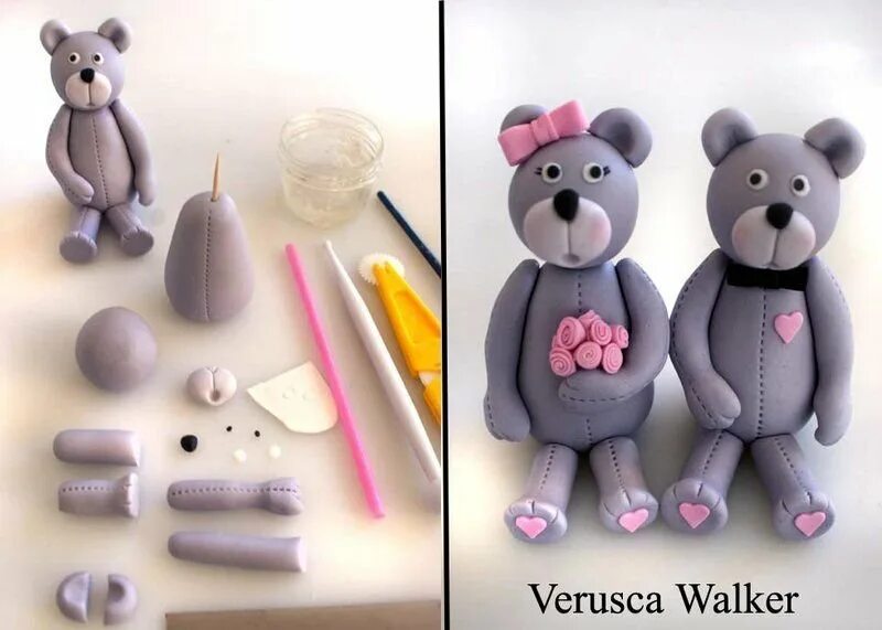 медведь из пластилина. фигурки для лепки. слепить мишку из воздушного пластилина. медведь из мастики. мишка из мастики.