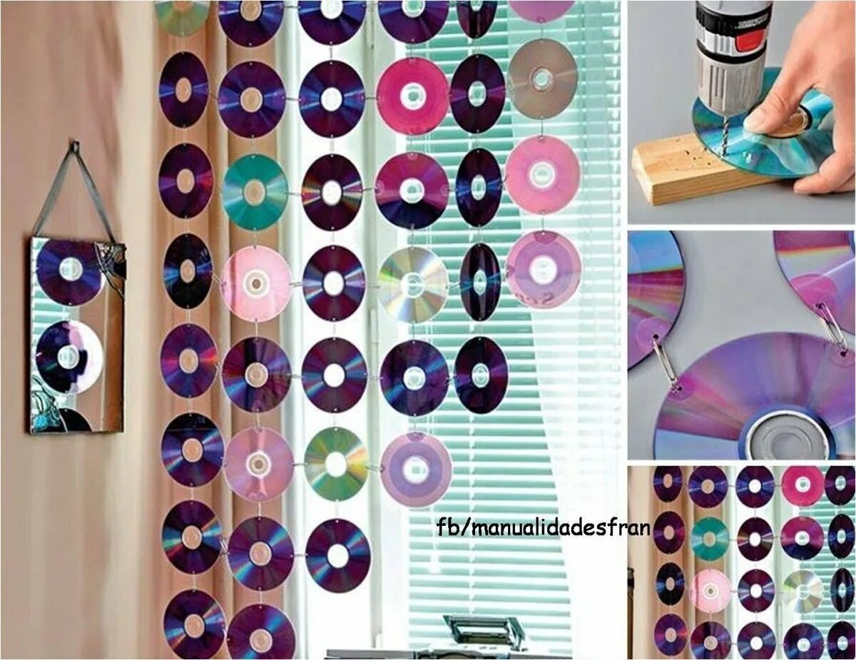 Seu LIXO...Meu LUXO!!!: Painel de fotos com cds Old cd crafts, Crafts, Cd crafts