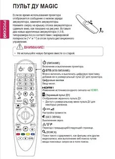 Настройка пульта телевизора lg