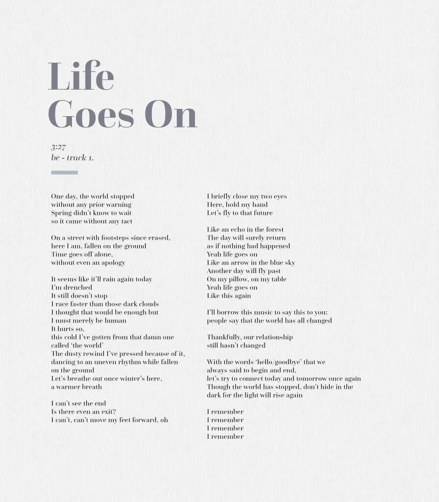 Перевод текста песни bts. Life goes on текст. Life goes on BTS текст. Текст песни BTS Life goes on. Текст песни Life goes on.