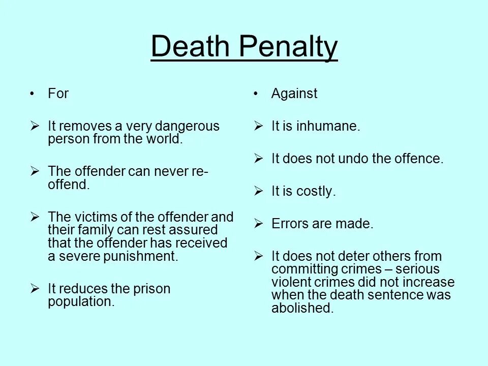 Arguments for and against. Death penalty. Against the Death penalty. Death penalty Pros and cons. Arguments for and against the Death penalty.