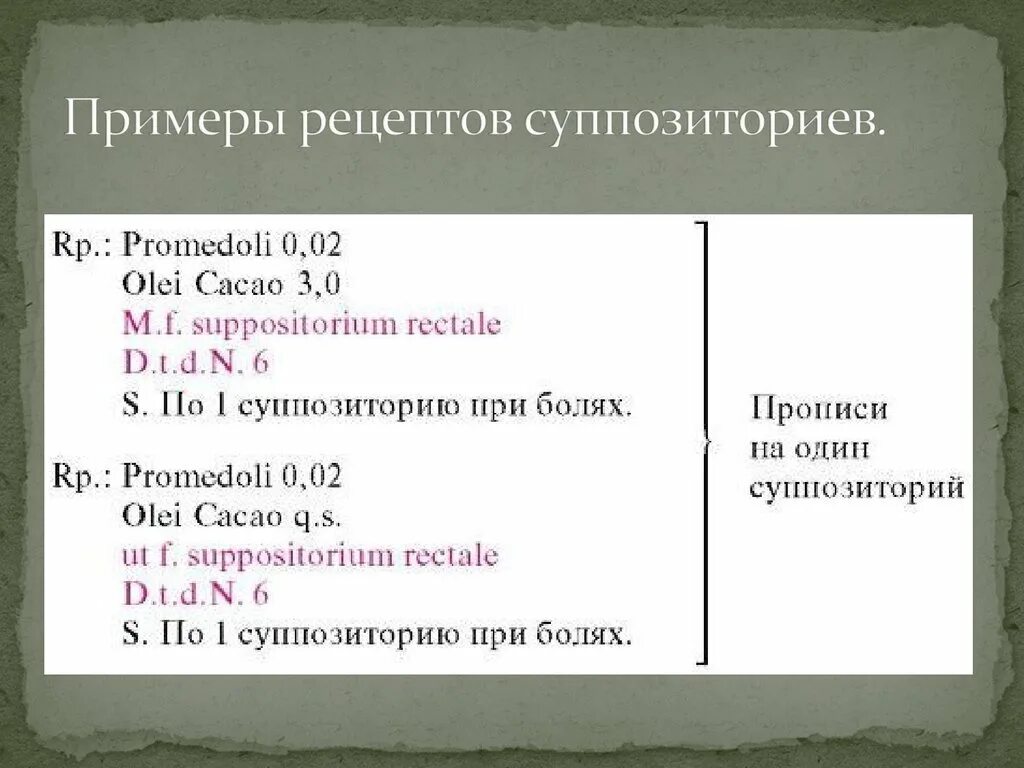 Ректальные на латинском рецепт. Промедол рецепт на латинском. Суппозитории примеры рецептов. Суппозитории рецепт на латинском. Промедол рецепт на латыни.