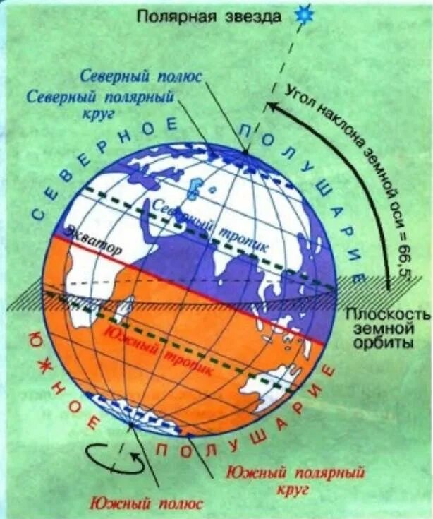 Какие есть полярные круги. Полярные круги на земном шаре. Схематическое изображение земного шара. Северный Тропик и Северный Экватор. Экватор Тропик Полярный круг.