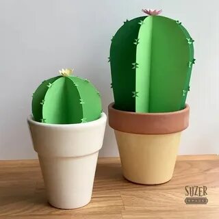 Кактус из бумаги