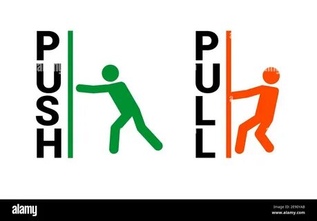 Push pull door sign. 
