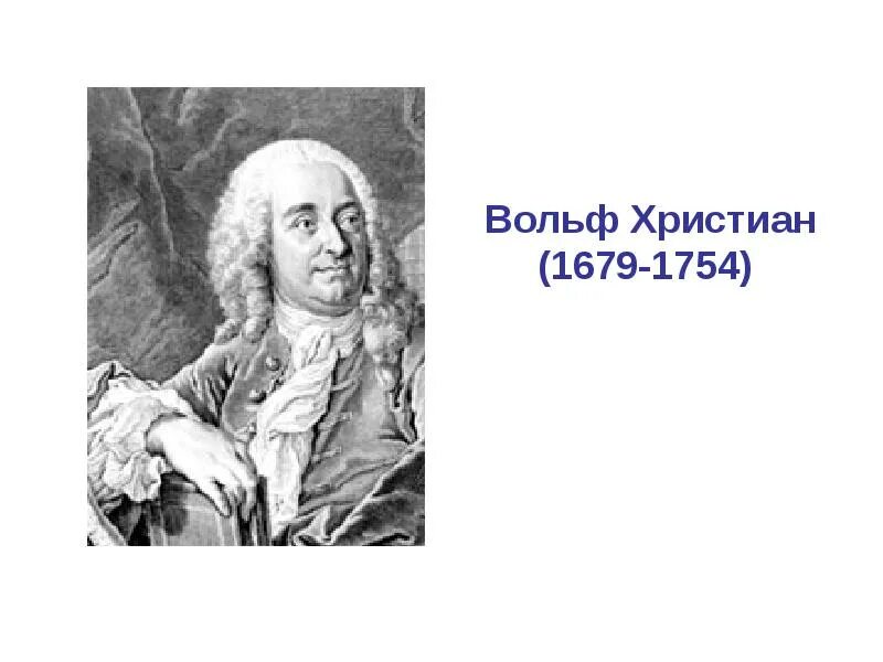 Х вольф. Христиана Вольфа (1679-1754).