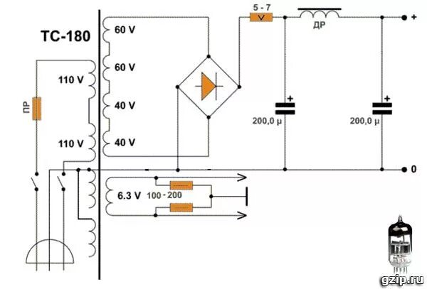 Блок питания лампового усилителя. БП для лампового усилителя схема. Блок питания лампового УНЧ схема. ТС-160 В блоке питания лампового усилителя. Блок питания для лампового усилителя.