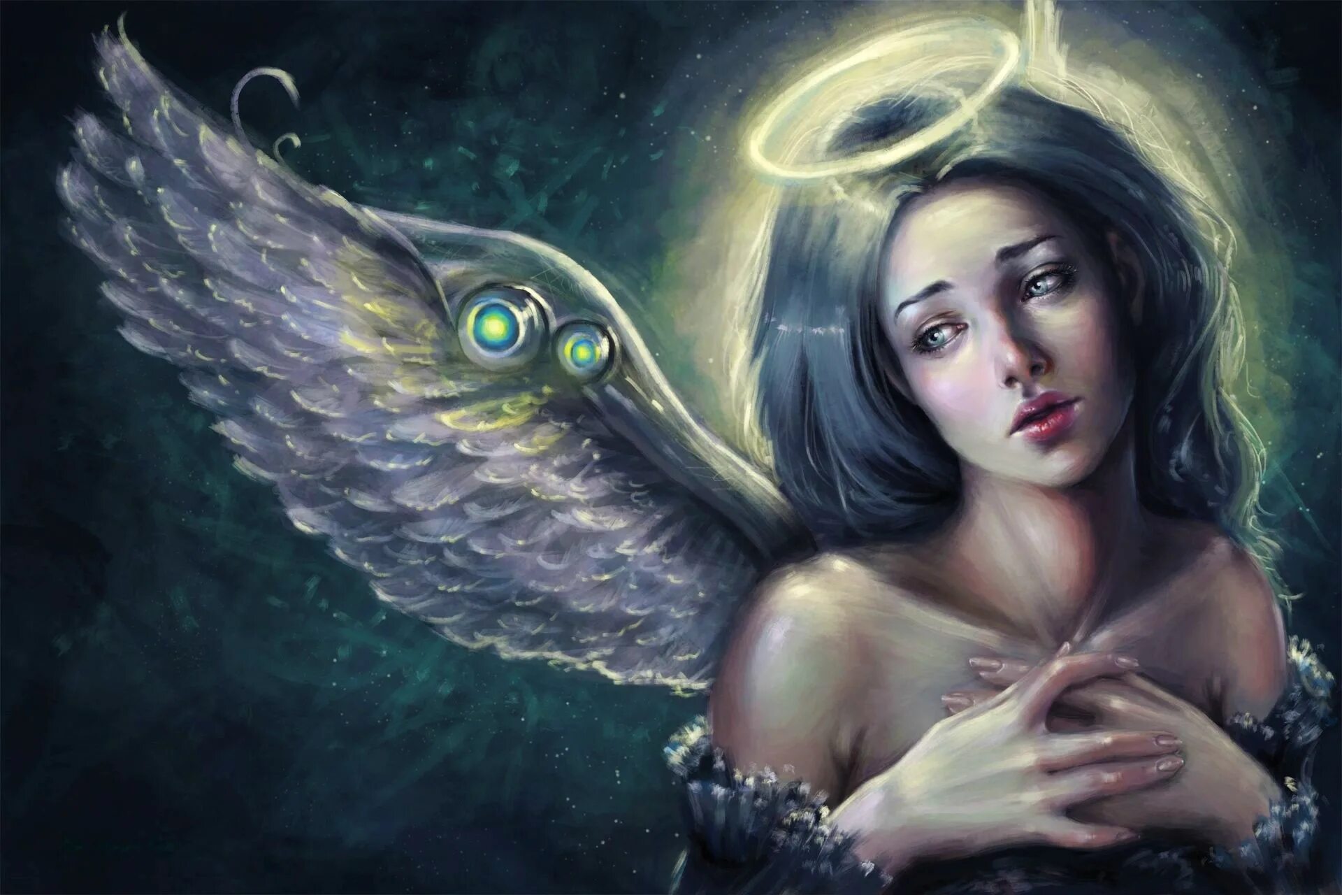 Ангел на лбу. Девушка - ангел. Ангел арт. Девушка с крыльями.