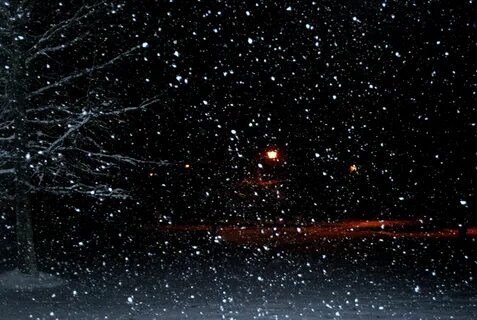 Картинки снегопад ночью
