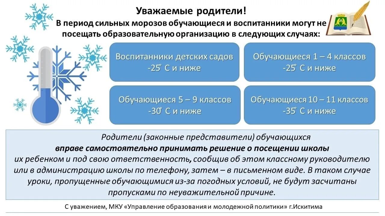 В связи сильных морозов. Посещение школы в Морозы. Уважаемые родители связи с морозами. Памятка о посещении школы в Морозы. Памятка при посещении школы в Мороз.