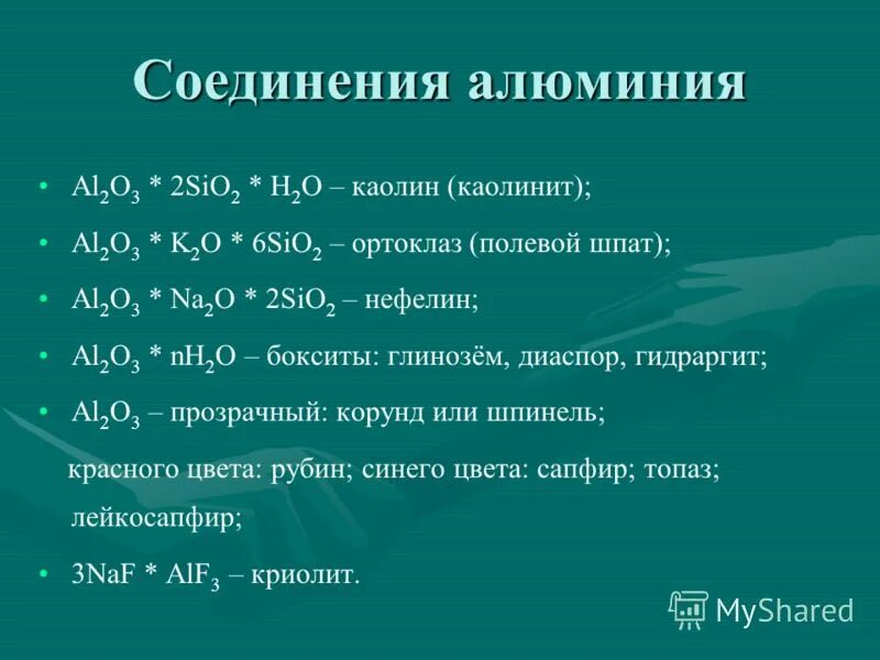 Урок соединения алюминия. Свойства соединений алюминия. Соединения алюминия формулы и названия. Важнейшие соединения алюминия. Химические свойства соединений алюминия 9 класс.