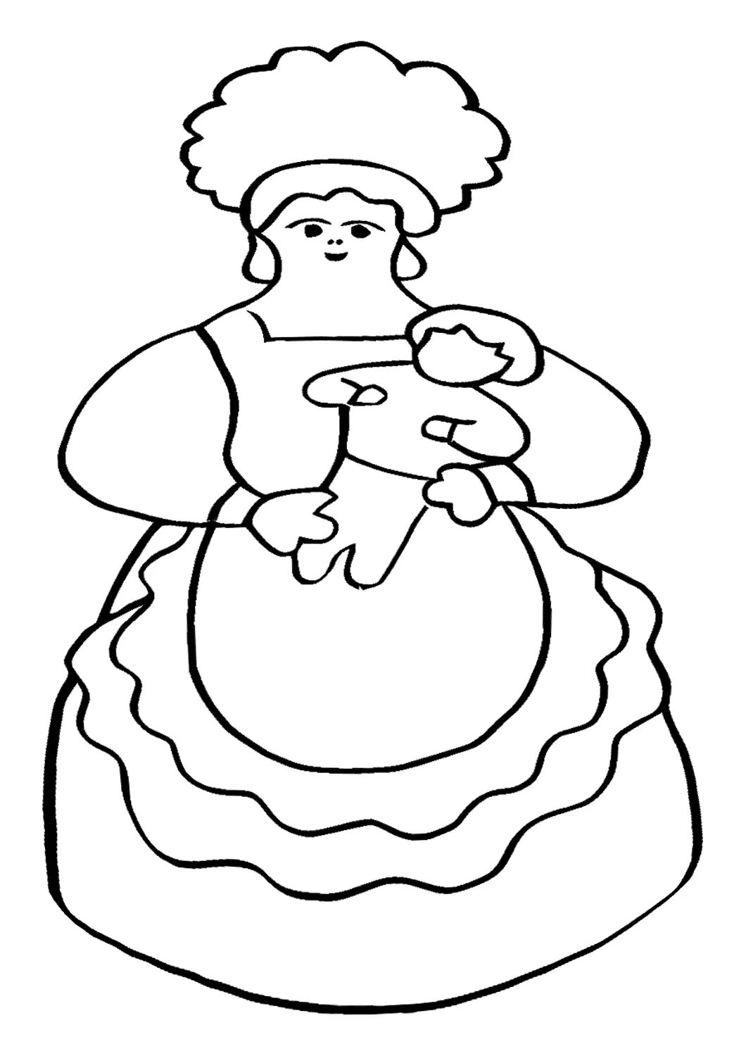 дымковская барышня раскраска. дымковская барыня раскраска для детей. дымковская игрушка барыня раскраска. дымковская барыня раскраска для детей. барышня водоноска дымковская игрушка раскраска.