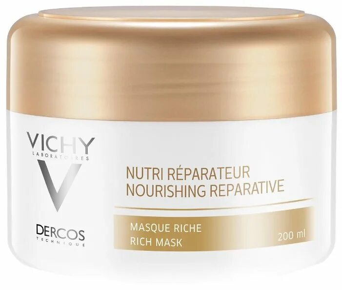 Vichy Dercos маска для волос. Виши маска для волос восстанавливающая. Vichy Nourishing Reparative. БС маска для волос питательная 200мл.